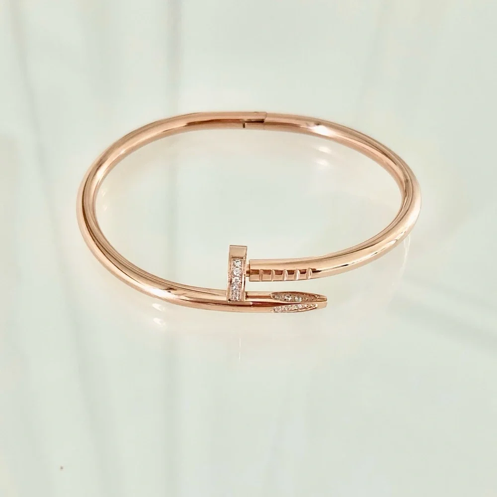 Rose Gold NAIL with Zirconias Bracelet Classic Model